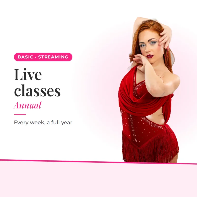 Live classes — Annual — Every week, a full year. Irene Palomares salsa academy.